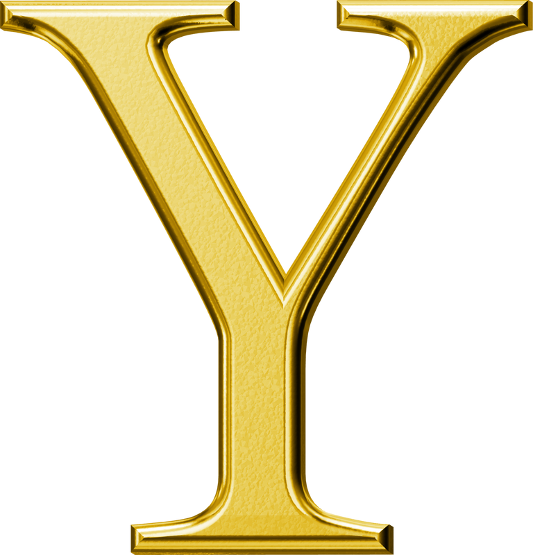 Luxury gold letter Y