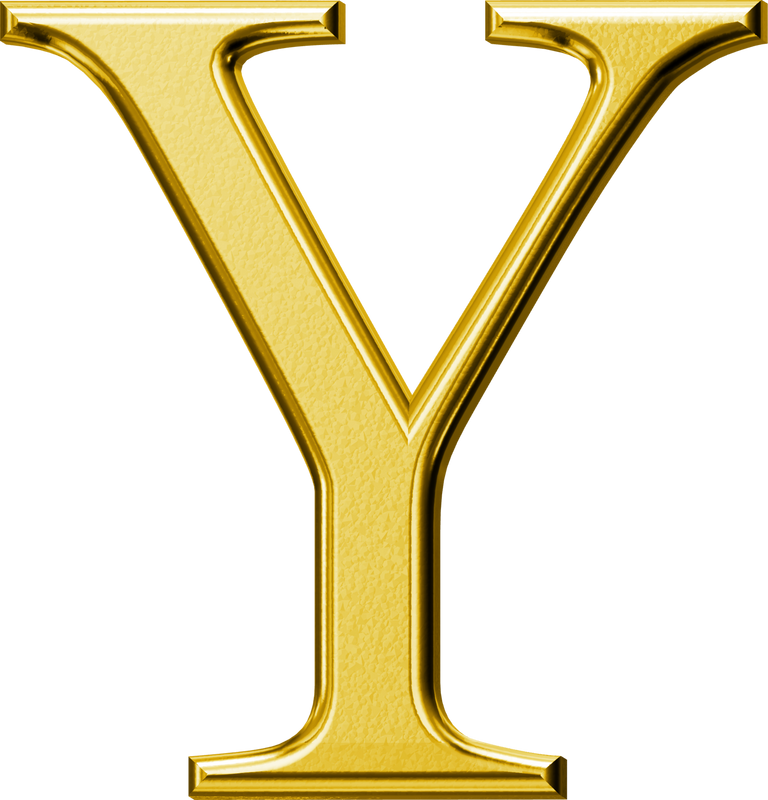 Luxury gold letter Y