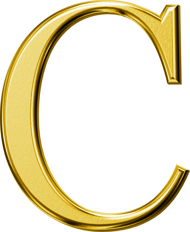 Luxury gold letter C