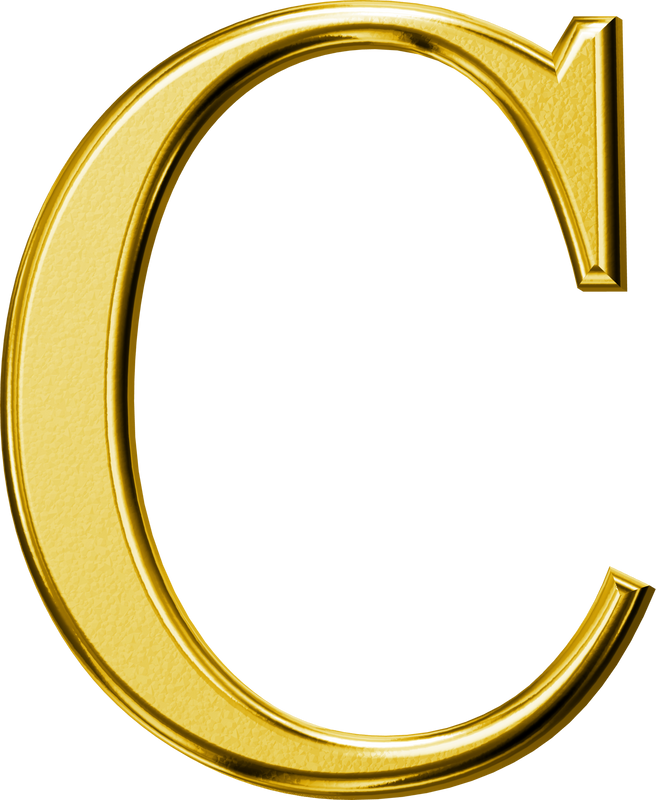 Luxury gold letter C